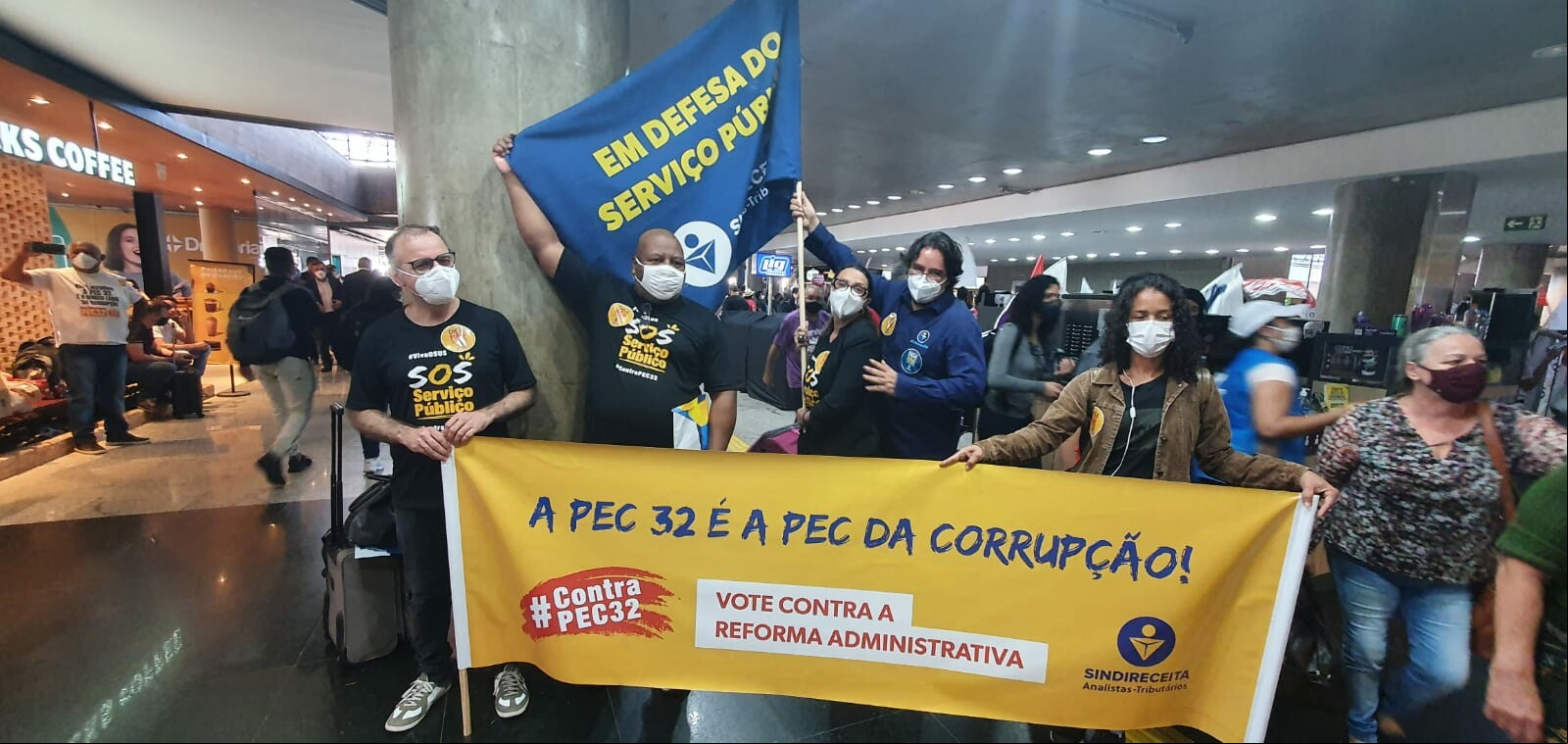 Sindireceita contra a PEC 32 Aeroporto de Brasília.5