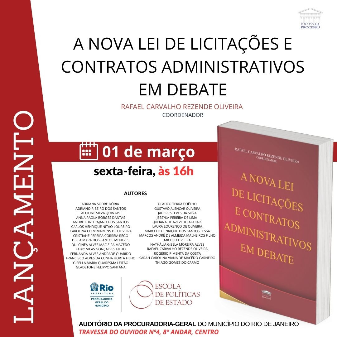 ATRFB Glauco Terra Coêlho lança livro “A nova Lei de Licitações e Contratos istrativos em debate”